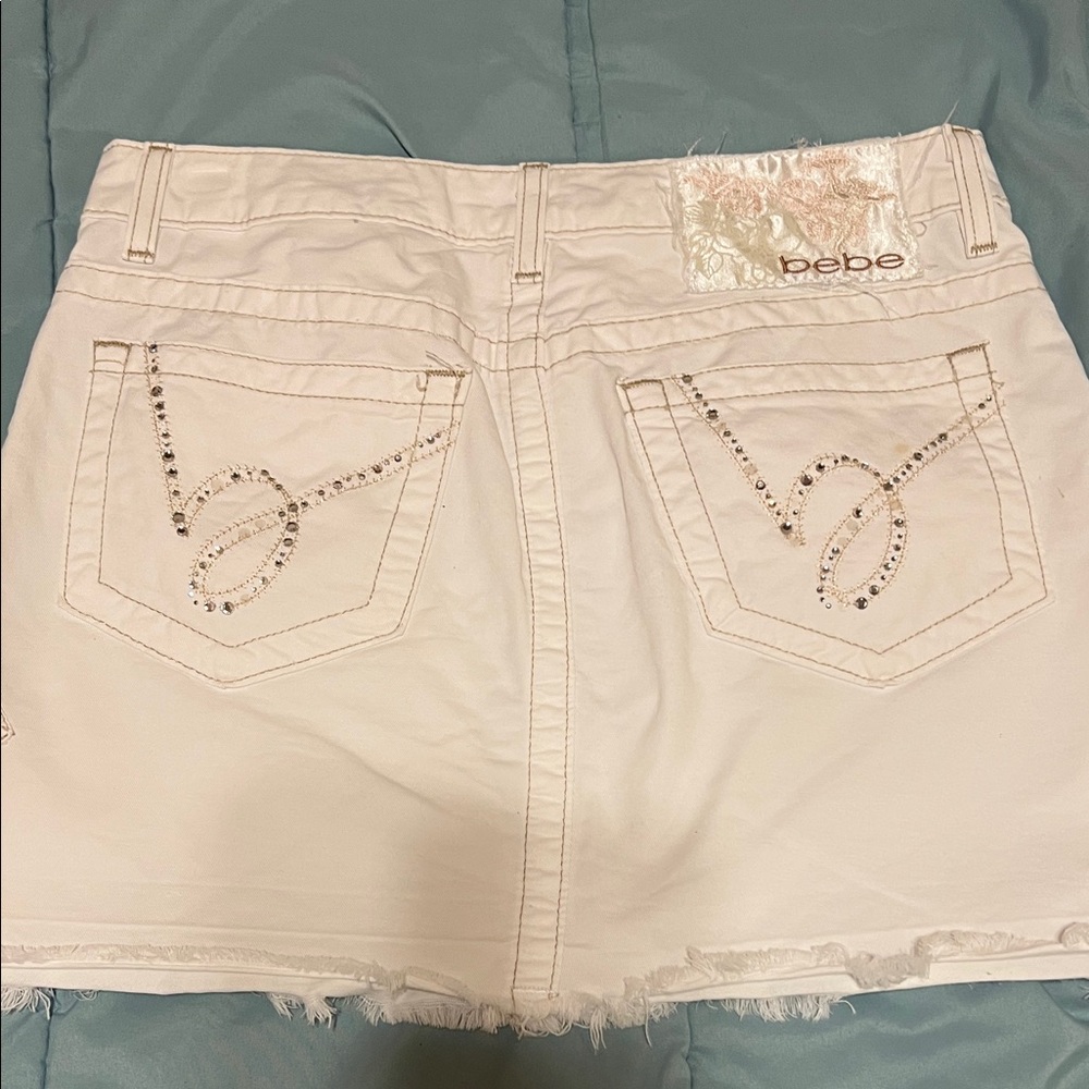 Bebe white Denim Skirt - Picture 7 of 11
